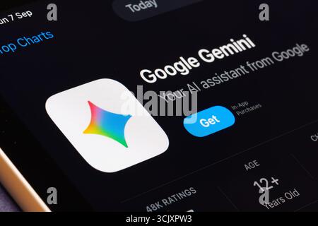 Application Google Gemini Banque D'Images