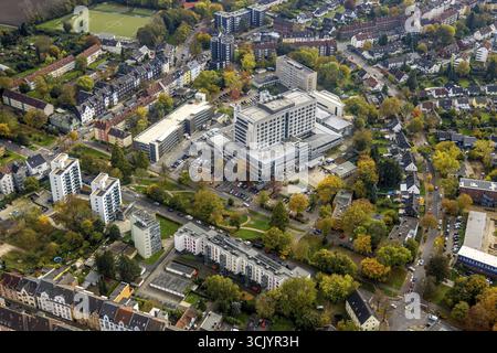 Vue aérienne, MarienHospital Herne, clinique de la Ruhr-Université Bochum dans le district Herne-Sud à Herne, région de la Ruhr, Rhénanie du Nord-Westphalie, Germa Banque D'Images