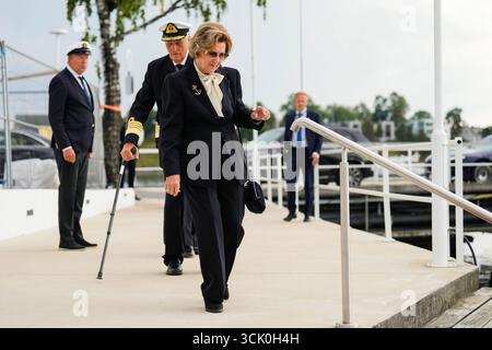 Oslo, Norvège. 09th Sep, 2025. Oslo 20250909. Le roi Harald, la reine Sonja et le prince héritier Haakon débarquent du navire royal de Norvège. Photo : Fredrik Varfjell/NTB ce texte est traduit automatiquement crédit : NTB/Alamy Live News Banque D'Images