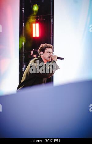 Thun, Suisse. 06 septembre 2025. Le chanteur allemand Kamrad donne un concert lors de Energy Air 2025 au Stockhorn Arena de Thoune. Banque D'Images