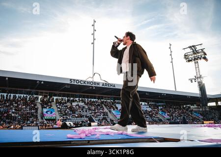 Thun, Suisse. 06 septembre 2025. Le chanteur allemand Kamrad donne un concert lors de Energy Air 2025 au Stockhorn Arena de Thoune. Banque D'Images