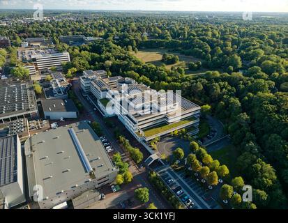 Hilversum, pays-Bas - 05 septembre 2025 : siège de nos, radiodiffuseur national néerlandais à mediapark Banque D'Images