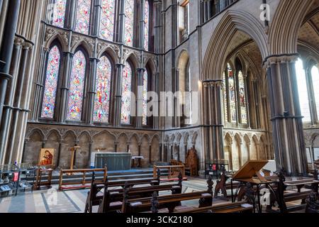Worcester.Worcestershire.Royaume-Uni.4 avril 2025.photo de la chapelle de la dame à la cathédrale de Worcester Banque D'Images
