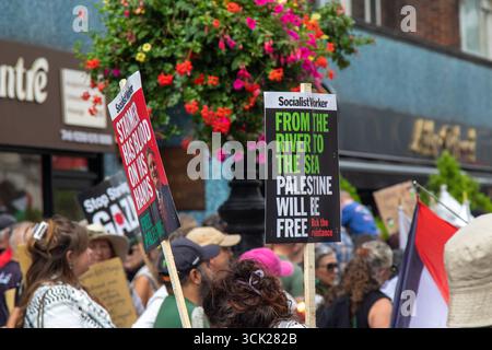 Londres, Royaume-Uni, 6 septembre 2025 :- la Marche nationale pour la Palestine Banque D'Images