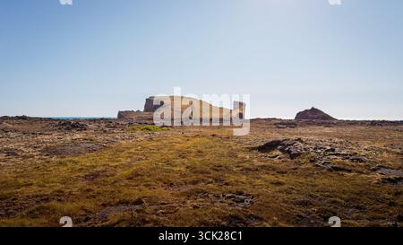 Valahnúkamöl plage rocheuse, péninsule de Reykjanes, Islande, vues diverses août 2025 Banque D'Images