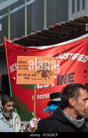 Londres, Royaume-Uni, 6 septembre 2025 :- la Marche nationale pour Londres, Royaume-Uni, 6 septembre 2025 :- la Marche nationale pour la Palestine, a Banque D'Images