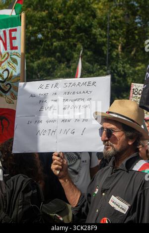 Londres, Royaume-Uni, 6 septembre 2025 :- la Marche nationale pour la Palestine Banque D'Images