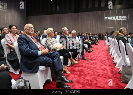 Pékin, Chine. 10 septembre 2025. Le Sommet mondial sur le commerce des services de la Foire internationale du commerce des services de Chine 2025 (CIFTIS) se tient à Beijing, capitale de la Chine, le 10 septembre 2025. Crédit : Chen Yehua/Xinhua/Alamy Live News Banque D'Images