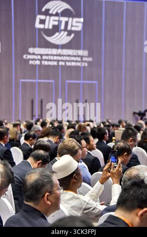Pékin, Chine. 10 septembre 2025. Le Sommet mondial sur le commerce des services de la Foire internationale du commerce des services de Chine 2025 (CIFTIS) se tient à Beijing, capitale de la Chine, le 10 septembre 2025. Crédit : Li Xin/Xinhua/Alamy Live News Banque D'Images
