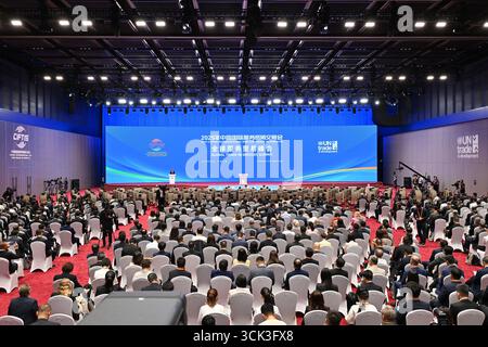 Pékin, Chine. 10 septembre 2025. Le Sommet mondial sur le commerce des services de la Foire internationale du commerce des services de Chine 2025 (CIFTIS) se tient à Beijing, capitale de la Chine, le 10 septembre 2025. Crédit : Li Xin/Xinhua/Alamy Live News Banque D'Images