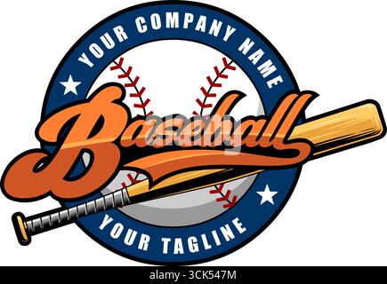 Baseball Graphic logo Design - illustration vectorielle dessinée à la main isolée sur fond transparent Illustration de Vecteur