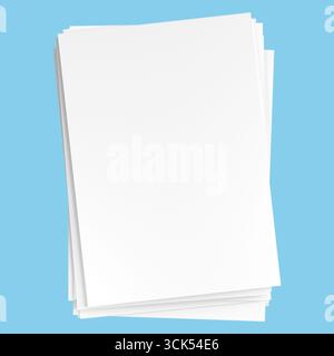 Une pile de papiers blancs vierges, prêts pour l'impression ou l'écriture. Banque D'Images