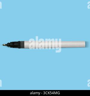 Marqueur conçu pour écrire ou dessiner, doté d'un corps cylindrique élégant et d'une pointe fine pour une précision optimale. Banque D'Images