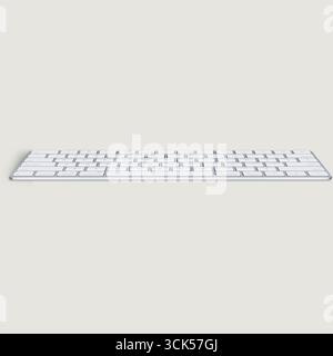 Un clavier élégant et moderne conçu pour une saisie efficace et une interaction efficace avec l'ordinateur. Banque D'Images