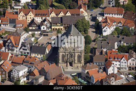 Église de ville de Bueckeburg dans le style architectural de la Renaissance Weser, ville dans le district de Schaumburg en basse-Saxe, Bueckeburg, Westp est Banque D'Images