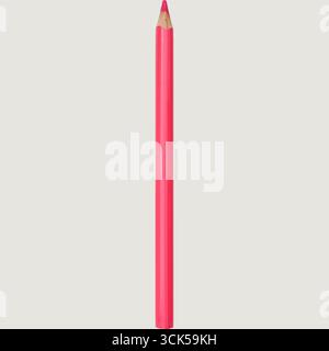 Un crayon de couleur rose vif, souvent utilisé pour dessiner et colorer. Banque D'Images