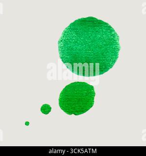 Représentation abstraite de formes circulaires vertes ressemblant à des formes organiques ou à des bulles. Banque D'Images