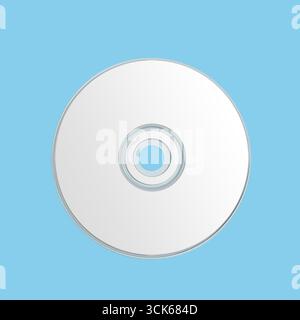 Disque circulaire ordinaire généralement utilisé pour le stockage de données ou la lecture multimédia. Banque D'Images