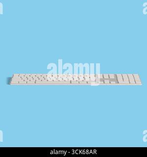 Un clavier élégant et moderne conçu pour une saisie efficace et une interaction efficace avec l'ordinateur. Banque D'Images