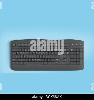 Un clavier d'ordinateur moderne et élégant conçu pour une saisie efficace et une productivité optimale. Banque D'Images