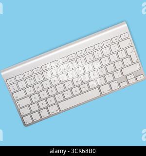 Un clavier élégant et moderne conçu pour une saisie efficace et une interaction efficace avec l'ordinateur. Banque D'Images
