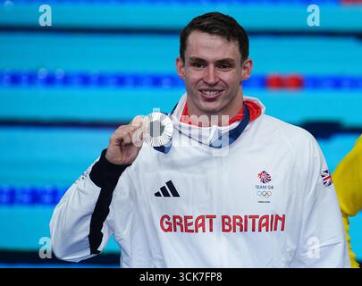Dossier photo datée du 02/08/24 de Ben Proud. Le médaillé olympique en natation Ben Proud est devenu le premier athlète britannique à rejoindre les Jeux améliorés, un événement qui permet aux athlètes de prendre des médicaments améliorant la performance. Date d'émission : mercredi 10 septembre 2025. Banque D'Images