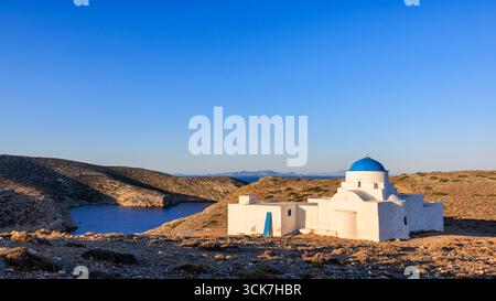 Monastère d'Agios Georgios, Sifnos, Cyclades, Grèce Banque D'Images