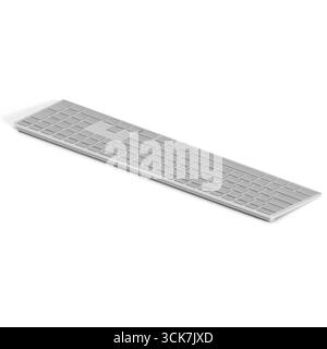 Un clavier élégant et moderne conçu pour une utilisation efficace de la saisie et de l'ordinateur. Banque D'Images