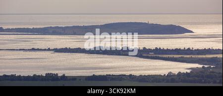 Vue de Putgarten à l'île de Hiddensee, côte de la mer Baltique, Mecklembourg-Poméranie occidentale, Poméranie occidentale, Allemagne, Putgarten, DE, Europe, AE Banque D'Images