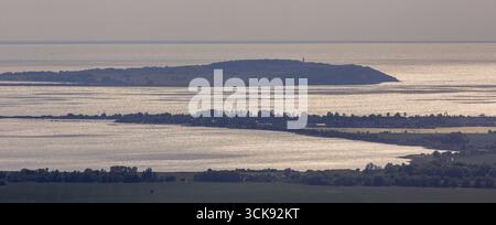 Vue de Putgarten à l'île de Hiddensee, côte de la mer Baltique, Mecklembourg-Poméranie occidentale, Poméranie occidentale, Allemagne, Putgarten, DE, Europe, AE Banque D'Images