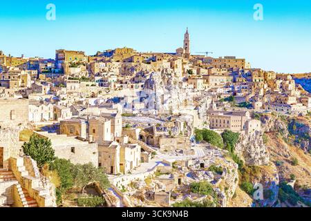 Matera dans la basilique sud de l'Italie Banque D'Images