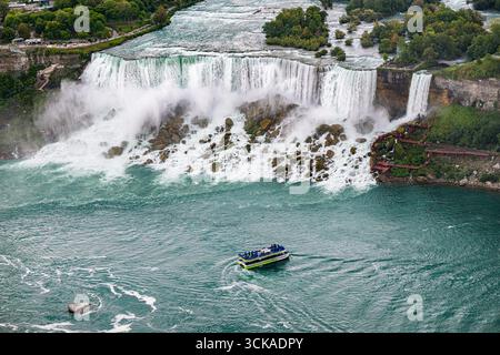 Niagara Falls State Park - American Falls et Bridal Veil Falls US Side - United States Waterfall Banque D'Images
