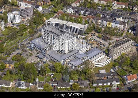 Vue aérienne, MarienHospital Herne, Herne-Sud, Herne, Ruhr, Rhénanie-du-Nord-Westphalie, Allemagne, DE, Europe, santé, Herne-East, hôpital, cliniques Banque D'Images