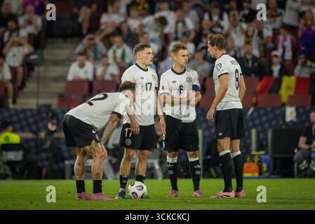 Cologne, Allemagne. 07 septembre 2025. David Raum (DFB) Florian Wirtz (DFB) Joshua Kimmich (DFB) Leon Goretzka (DFB) Allemagne - Irlande du Nord Deutschland Banque D'Images