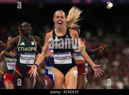 Dossier photo datée du 05/08/24 de Keely Hodgkinson. Keely Hodgkinson est « 100 pour cent » certain que le record du monde le plus ancien de l’athlétisme n’est qu’une question de temps. Date d'émission : jeudi 11 septembre 2025. Banque D'Images