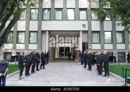 Milan, Italie. 07 septembre 2025. Milan, la chapelle de repos du designer Giorgio Armani à l'Armani/Teatro à via Bergognone 59. Crédit : Agence photo indépendante/Alamy Live News Banque D'Images