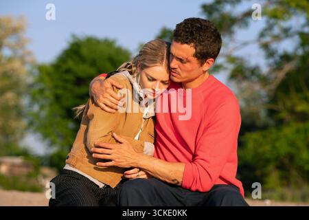 Eenie Meanie Samara Weaving & Karl Glusman Banque D'Images