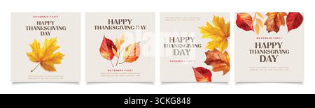 Conception de Thanksgiving, collection d'automne, ensemble confortable d'automne, conception pour affiches, cartes, autocollants Illustration de Vecteur
