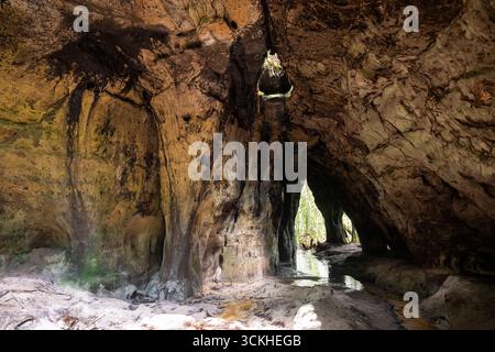 Belle vue de la grotte à Presidente Figueiredo, Amazonas Banque D'Images