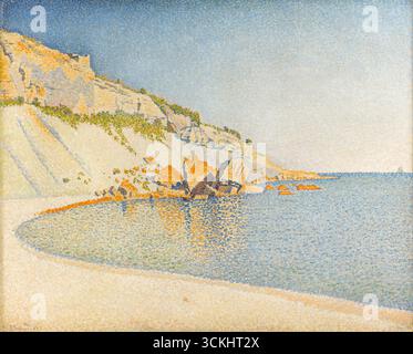 Cassis, Cap Lombard, opus 196. Paul Signac. 1889. Banque D'Images