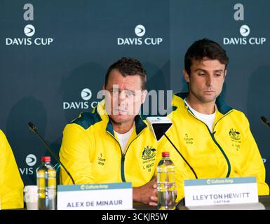 Sydney, Nouvelle-Galles du Sud, Australie. 12 septembre 2025. SYDNEY, AUSTRALIE ''“ 11 SEPTEMBRE 2025 : [NOM DU JOUEUR] de [Australie] lors de la conférence de presse du capitaine lors de la Coupe Davis 2025 match entre l'Australie et la Belgique au Ken Rosewall Arena, Sydney Olympic Park. (Crédit image : © Stephane Thomas/ZUMA Press Wire) USAGE ÉDITORIAL SEULEMENT ! Non destiné à UN USAGE commercial ! Banque D'Images