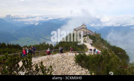 Berchtesgaden, nid d'aigle ou Kehlsteimnhaus dans la région d'Obersalzberg en Bavière, Allemagne Banque D'Images