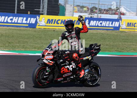 Misano, Italien. 12 septembre 2025. 12 septembre 2025, Misano World circuit Marco Simoncelli, Misano, MotoGP Red Bull Grand Prix de Saint-Marin et de la Riviera de Rimini, en photo Marco Bezzecchi d'Italie, Aprilia Racing Credit : dpa/Alamy Live News Banque D'Images