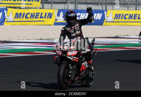 Misano, Italien. 12 septembre 2025. 12 septembre 2025, Misano World circuit Marco Simoncelli, Misano, MotoGP Red Bull Grand Prix de Saint-Marin et de la Riviera de Rimini, sur la photo Jorge Martin d'Espagne, Aprilia Racing Credit : dpa/Alamy Live News Banque D'Images
