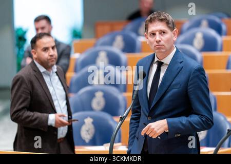 2025-09-11 Néerlandais Tweede Kamer débat plénier DEN HAAG, PAYS-BAS - 11 SEPTEMBRE : Jan Paternotte D66 lors du débat plénier à la Tweede Kamer le 11 septembre 2025 à Den Haag, pays-Bas Den Haag Tweede Kamer pays-Bas contenu non disponible pour redistribution aux pays-Bas directement ou indirectement par des tiers. Droit d'auteur : xJohnxBeckmannx Banque D'Images