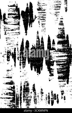 Motif de forme d'onde déformé abstrait noir et blanc pour un design créatif. Illustration de Vecteur