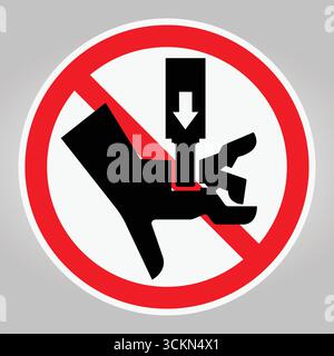 Ce graphique illustre un symbole de mise en garde indiquant le risque de blessures causées par des objets tranchants. Il met l'accent sur les mesures de sécurité pour l'environnement industriel Illustration de Vecteur