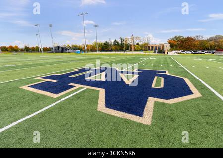 Ricci Family Fields, à l'Université notre Dame, est un terrain de jeu pour le sport et l'orchestre scolaire à pratiquer. Banque D'Images