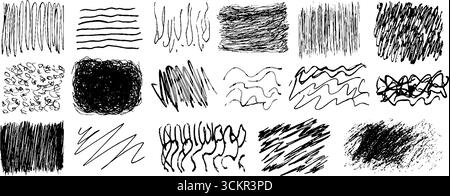 Collection artistique de douze arrière-plans de croquis superposés pour des projets de conception créatifs. Illustration de Vecteur
