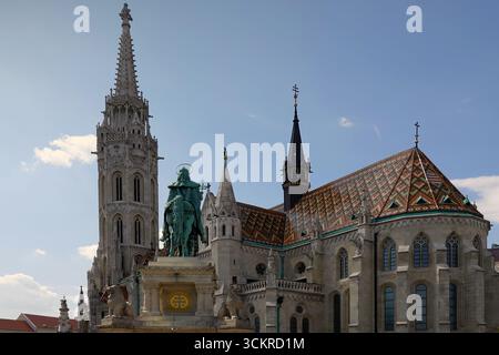 Église Matthias, colline du château, Budapest, Hongrie - alias église de l'Assomption du château de Buda ou église Matyas, une église catholique romaine Banque D'Images